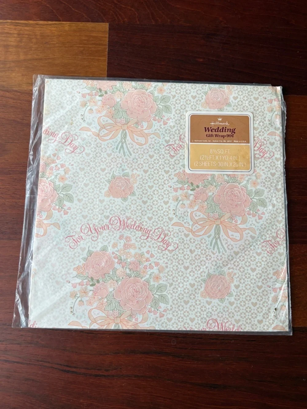 Vintage Hallmark and Gibson Wedding & Bridal Shower Gift Wrap Paper